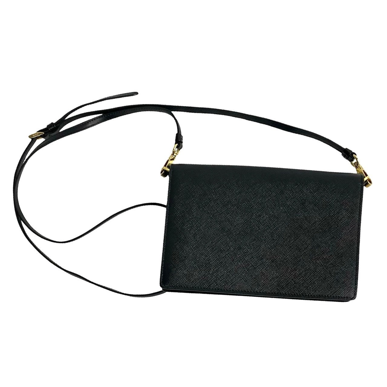 PRADA Shoulder Bag leather black