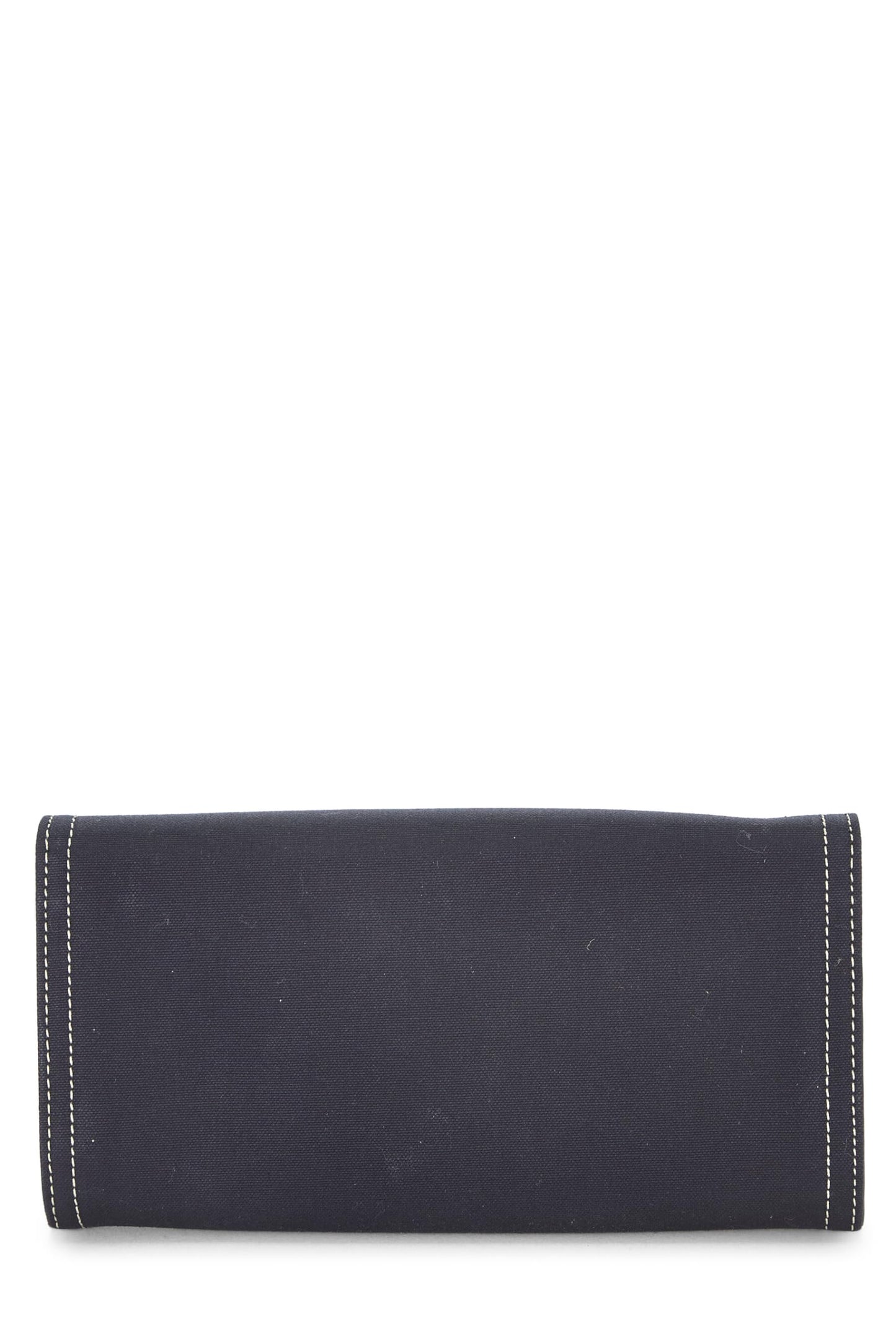 Fendi,  Navy Canvas Long Wallet, Navy