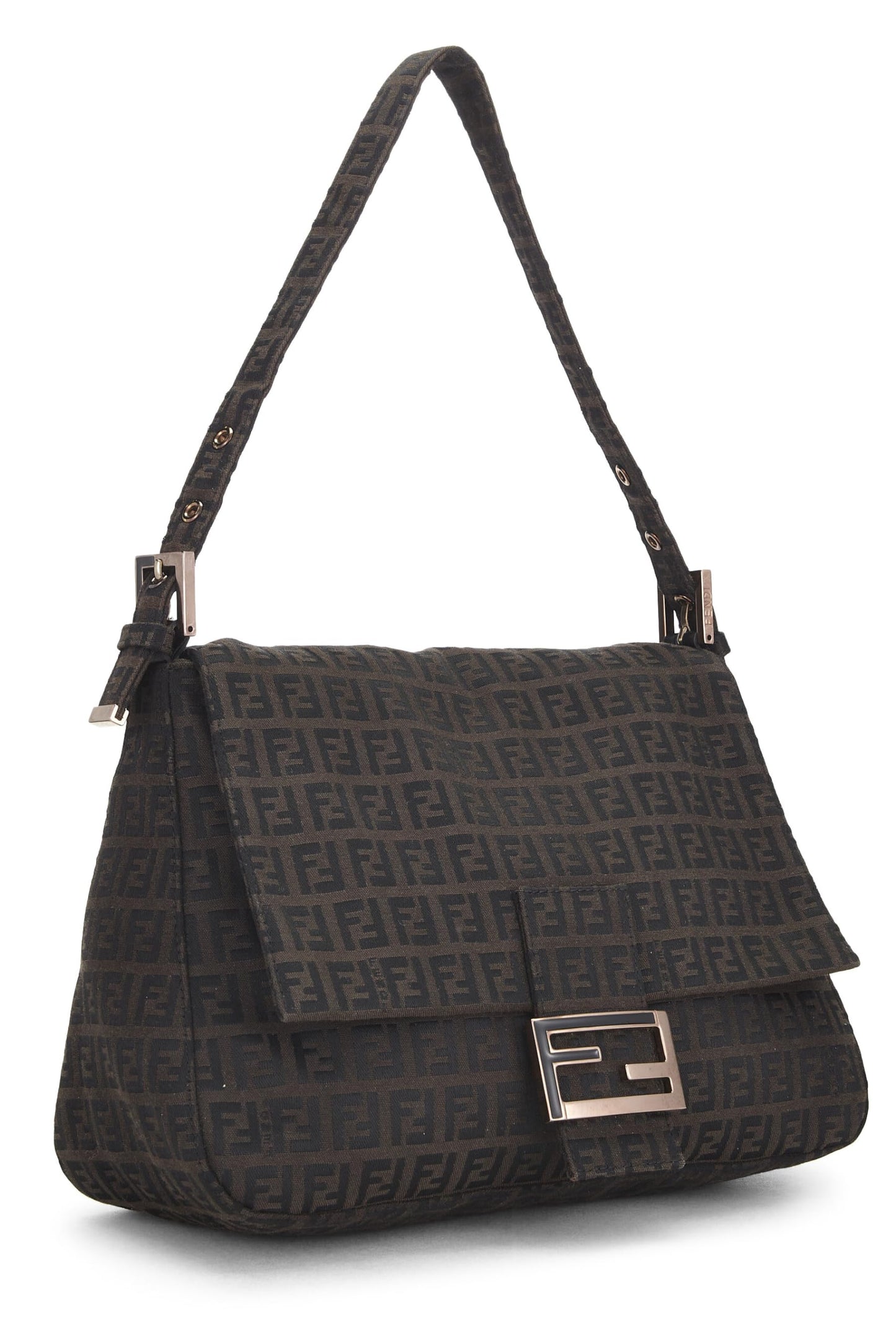 Fendi,  Brown Zucchino Canvas Mama, Brown