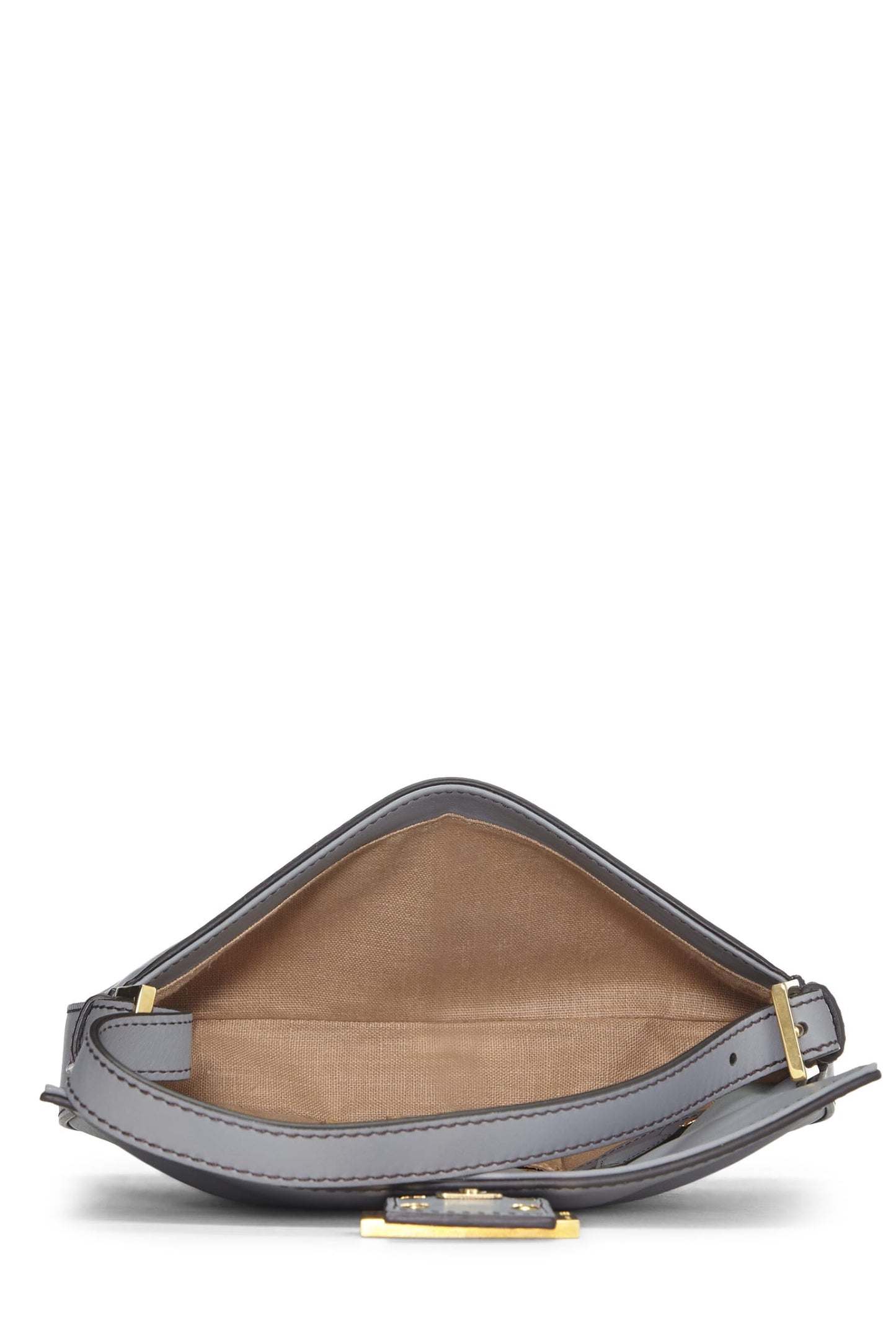 Fendi,  Grey Leather Baguette, Grey