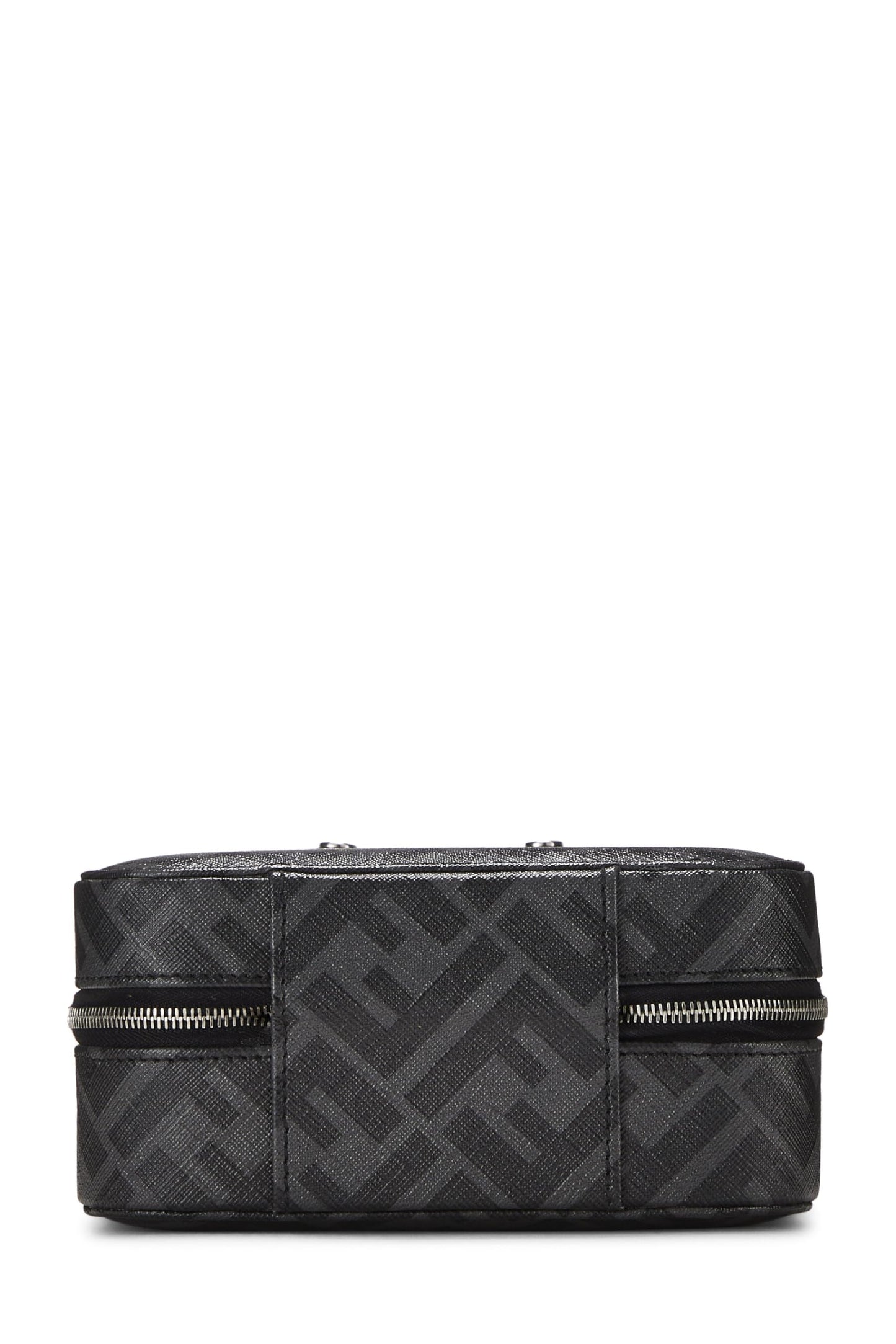 Fendi,  Grey Zucca Jewelry Case, Black