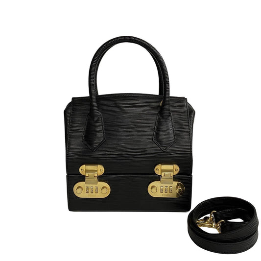 FENDI Shoulder Bag Epi Leather black