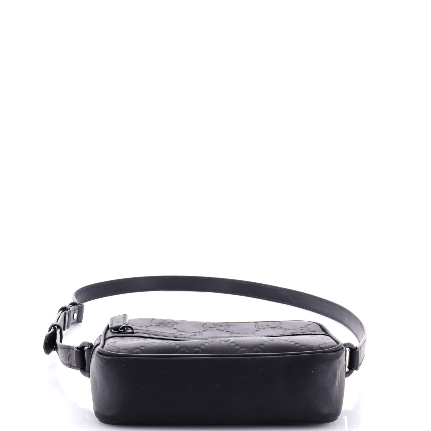 Front Zip Crossbody GG Rubber Effect Leather Mini