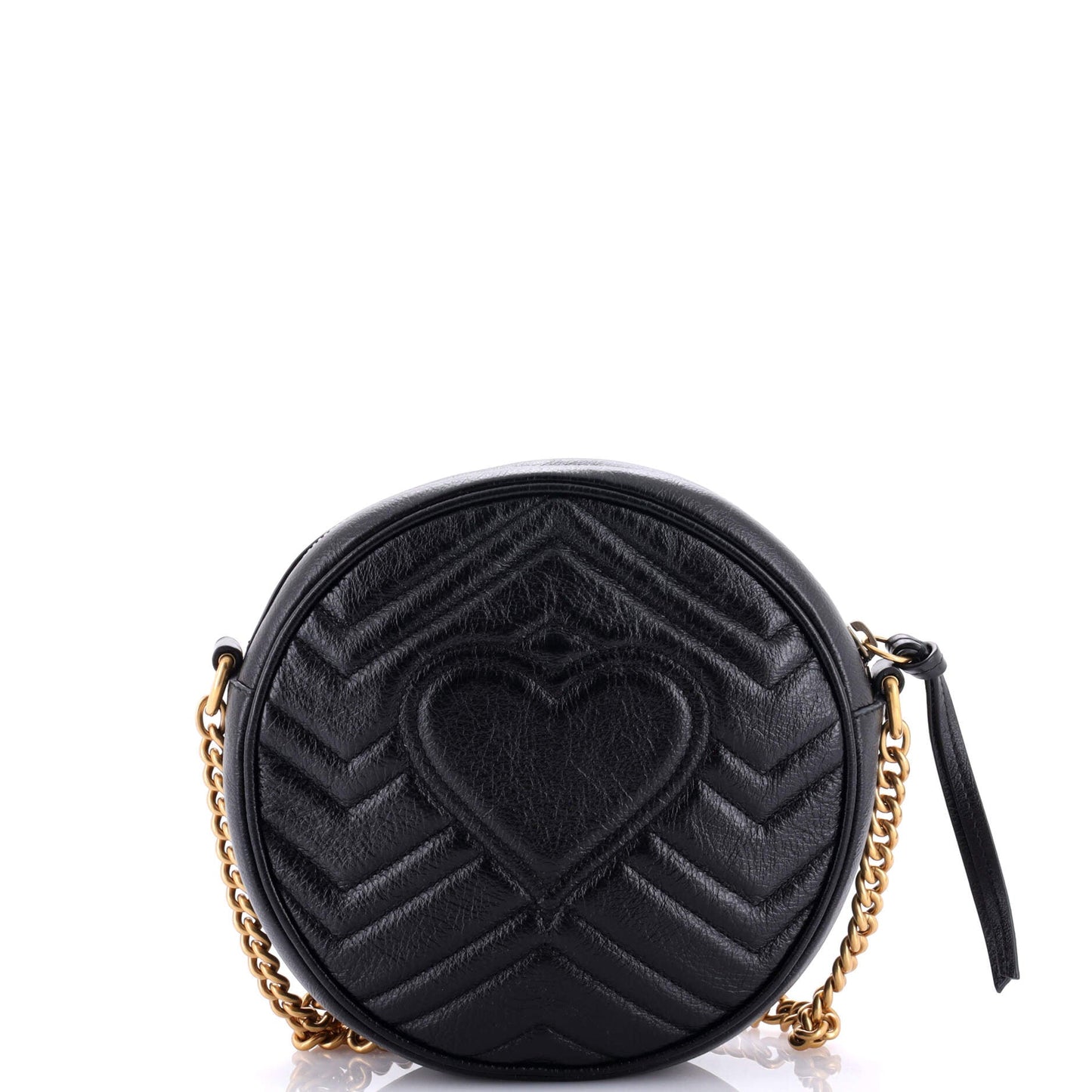 GG Marmont Round Shoulder Bag Matelasse Leather Mini