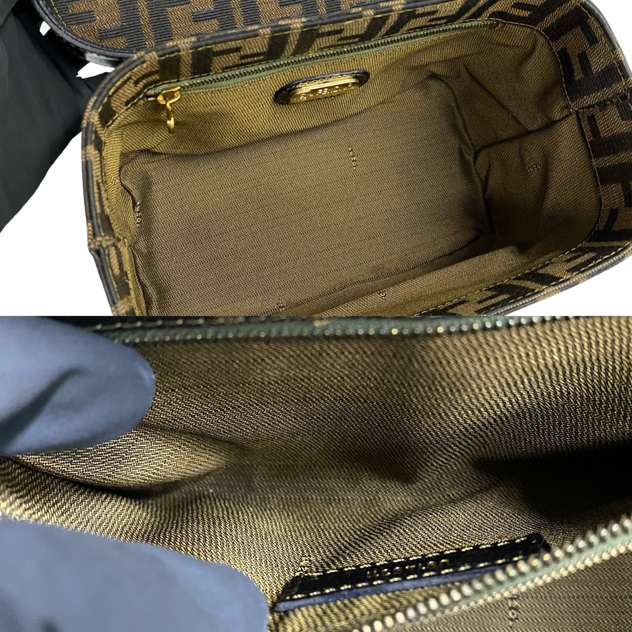 FENDI Handbag leather Brown