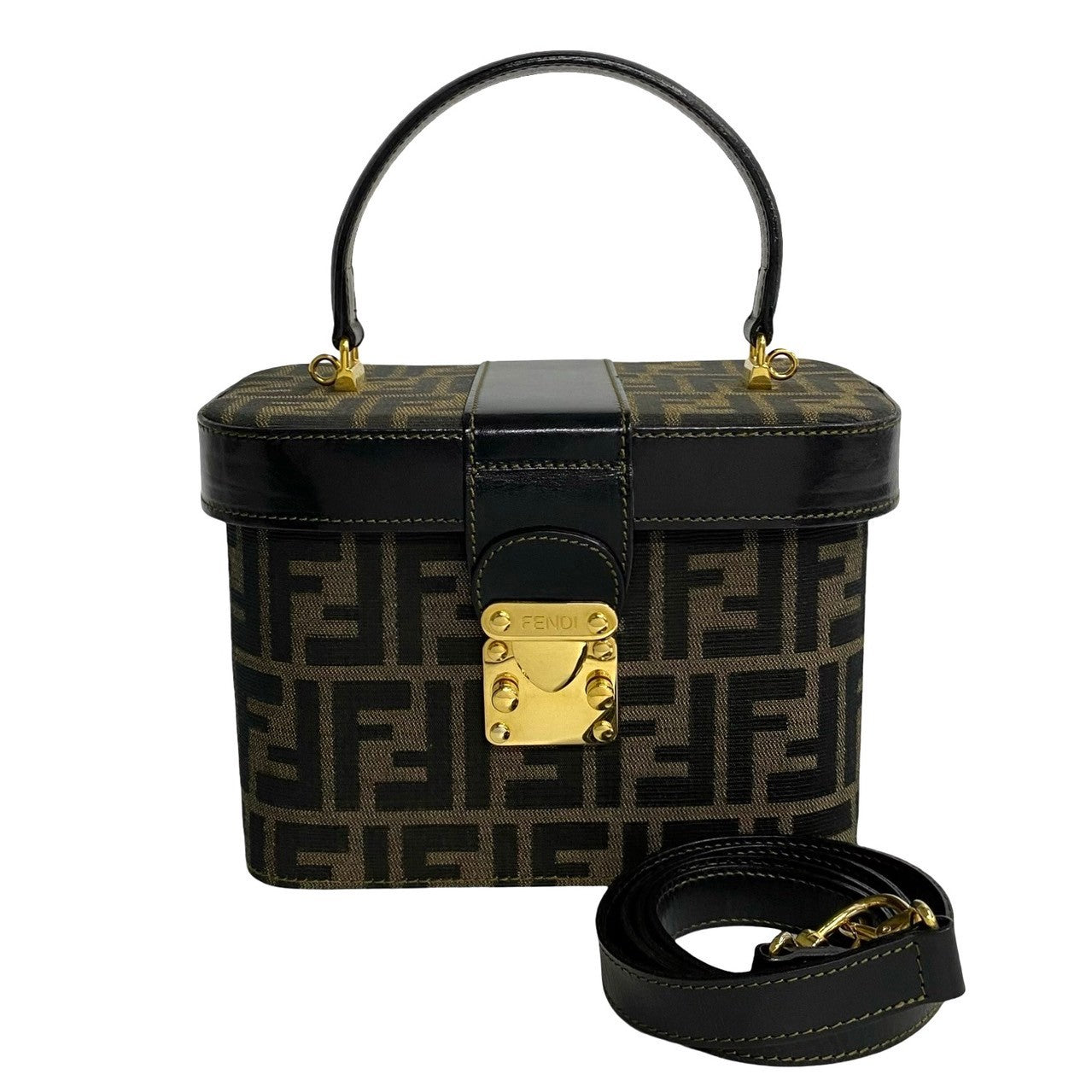 FENDI Handbag leather Brown