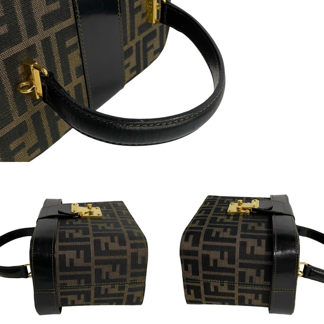 FENDI Handbag leather Brown