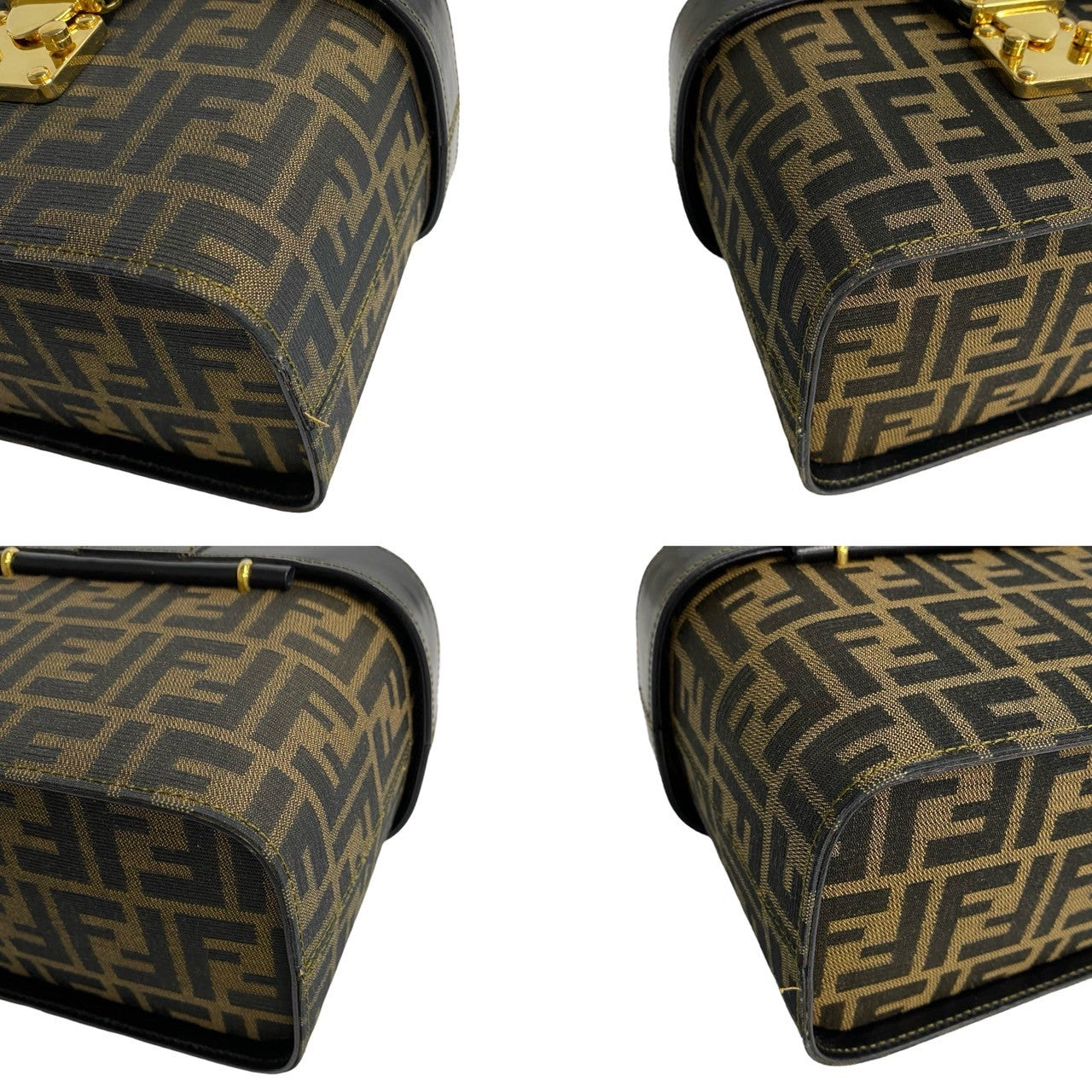 FENDI Handbag leather Brown