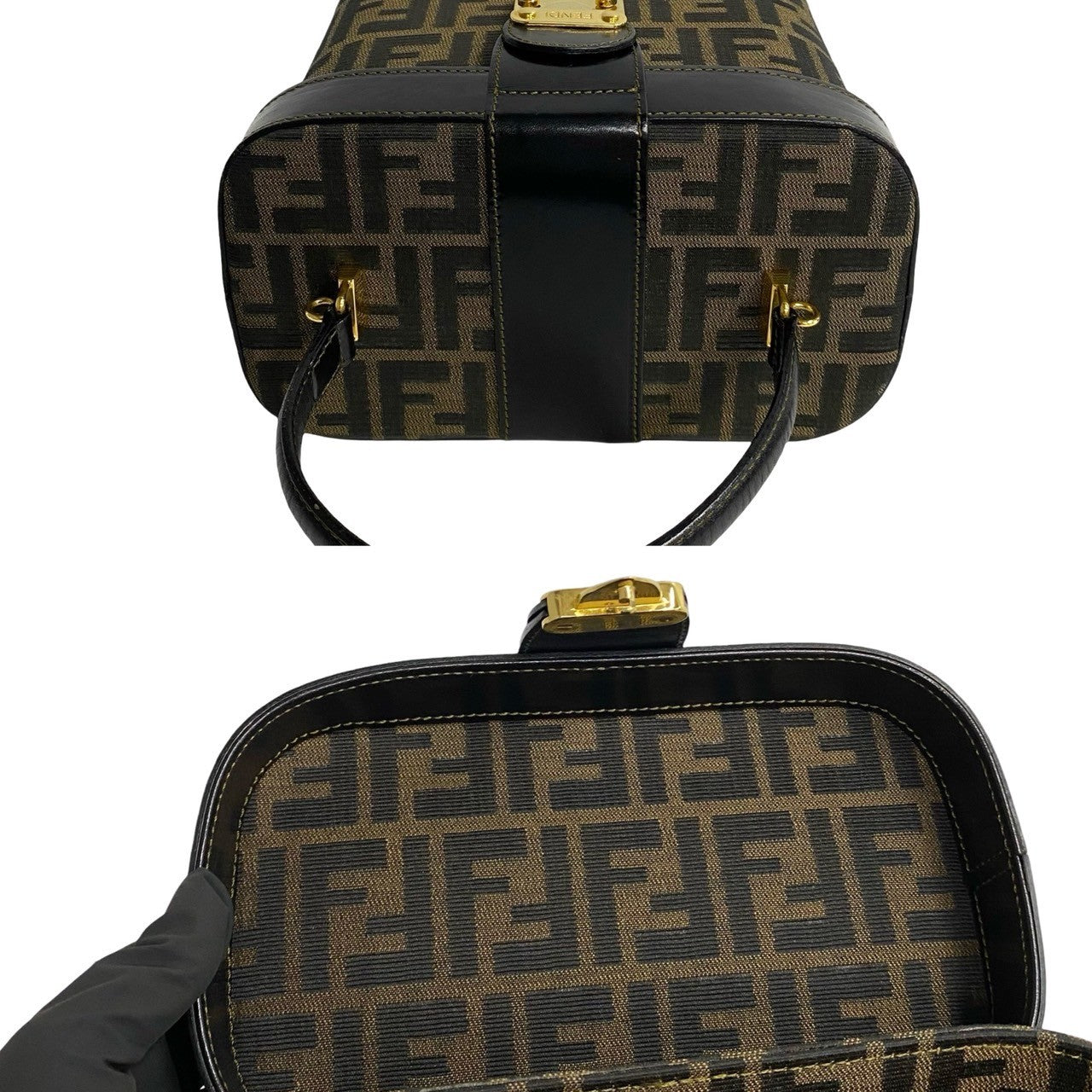 FENDI Handbag leather Brown