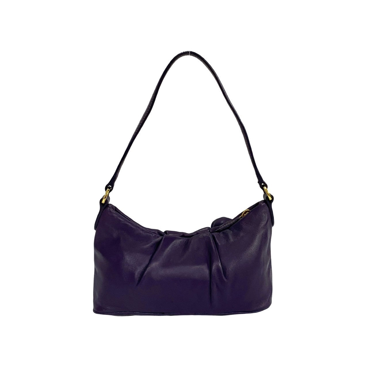 PRADA Shoulder Bag leather purple