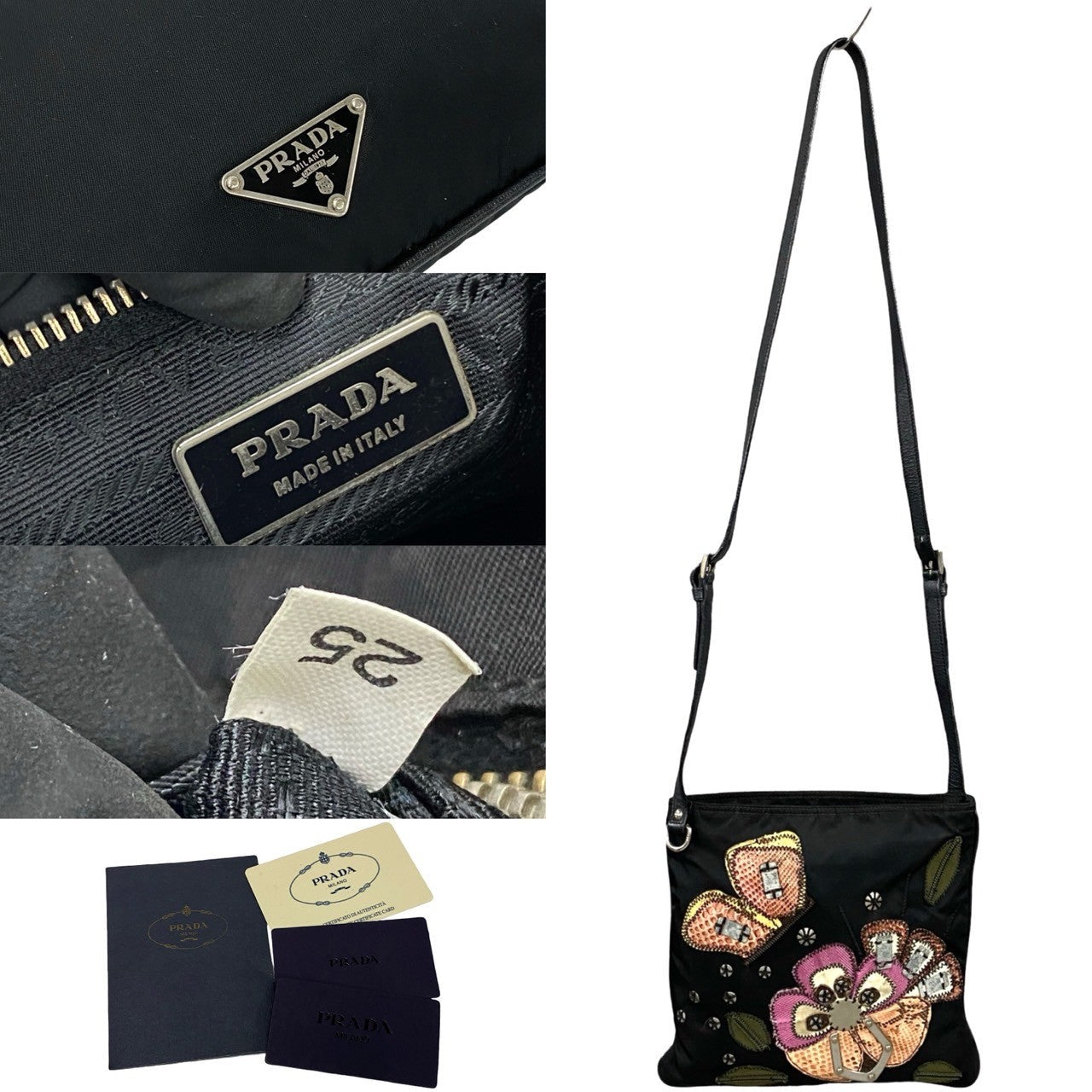 PRADA Shoulder Bag Nylon black