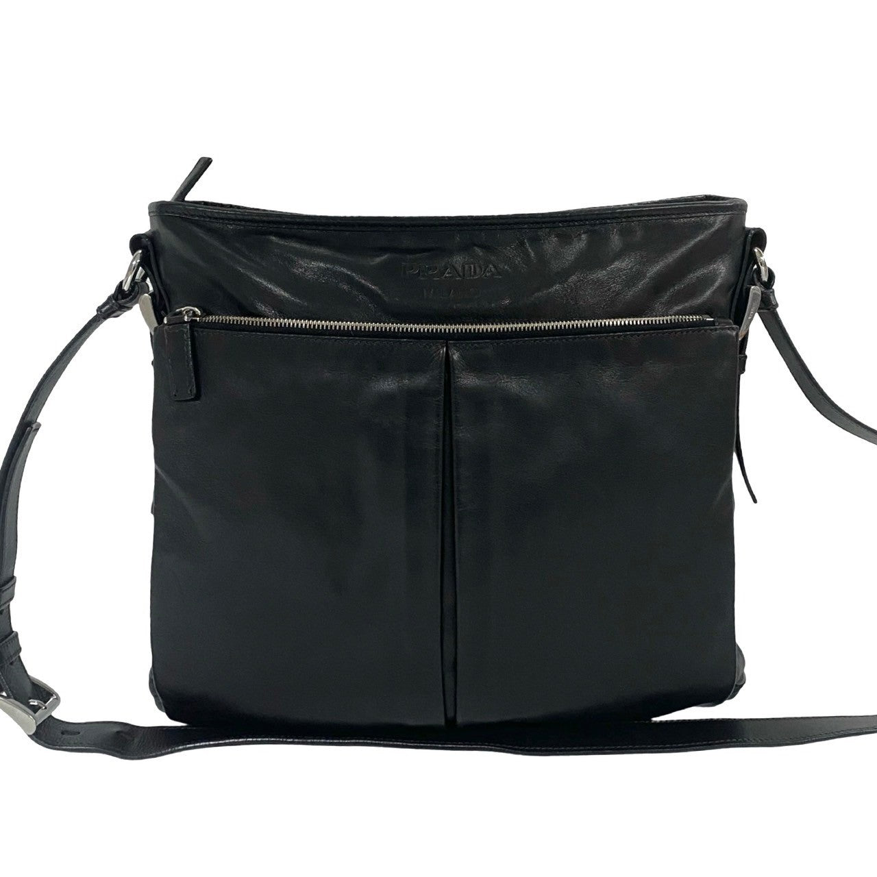 PRADA Shoulder Bag leather black