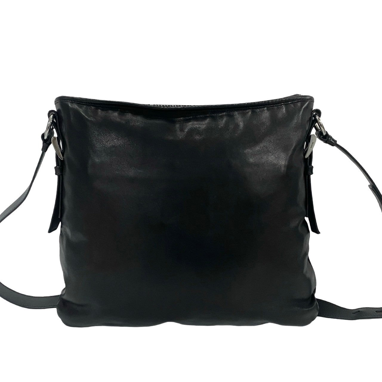 PRADA Shoulder Bag leather black