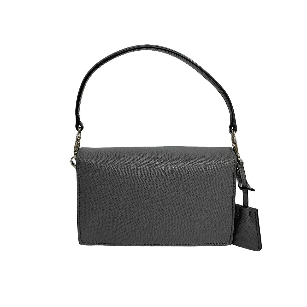 PRADA Shoulder Bag leather gray