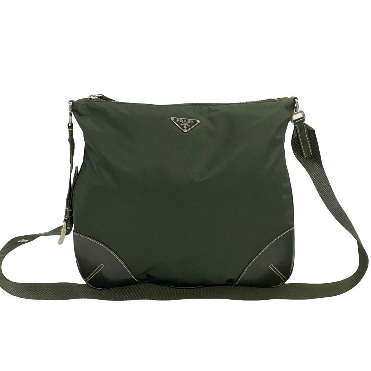 PRADA Shoulder Bag Nylon khaki