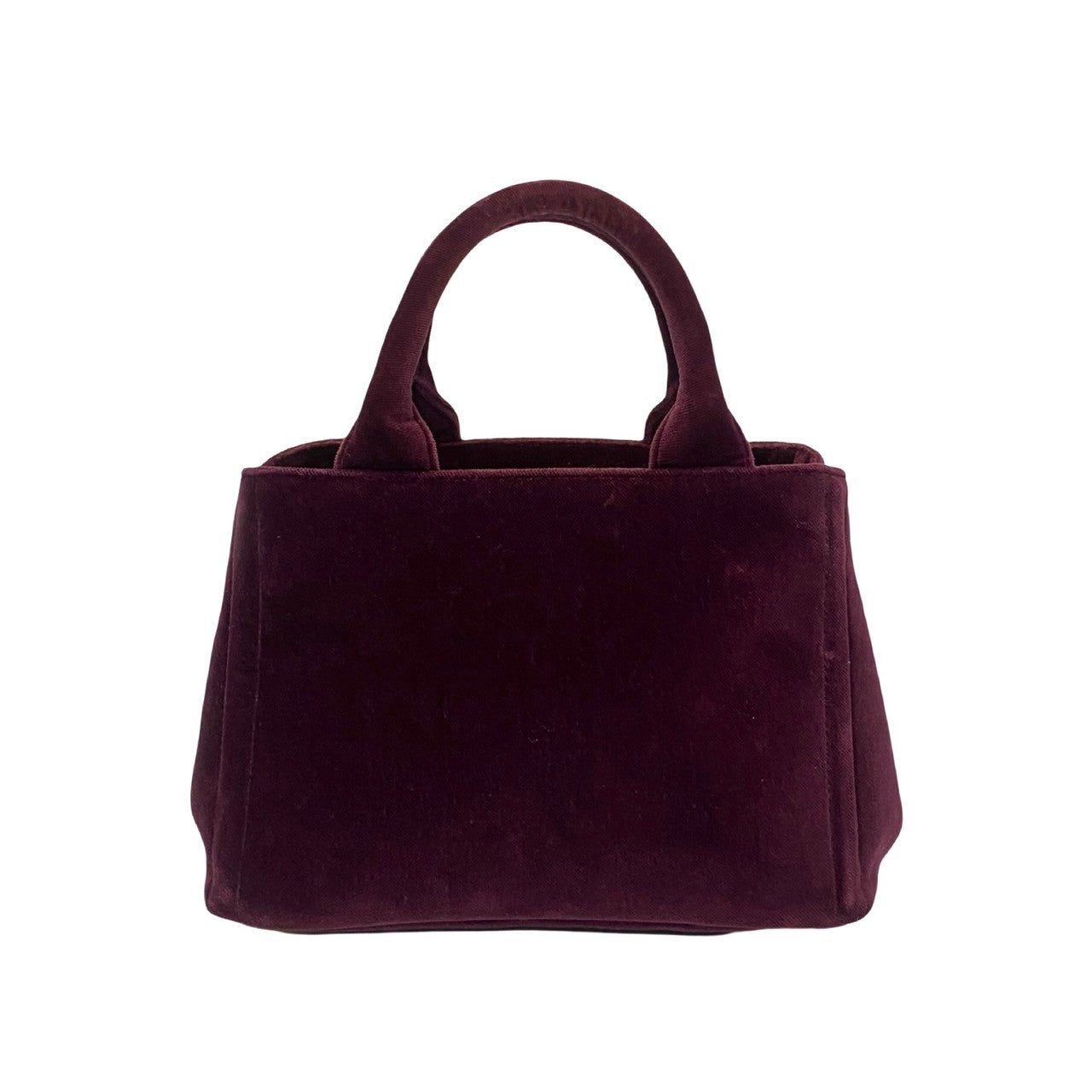 PRADA Shoulder Bag Velor wine-red Canapa Velour