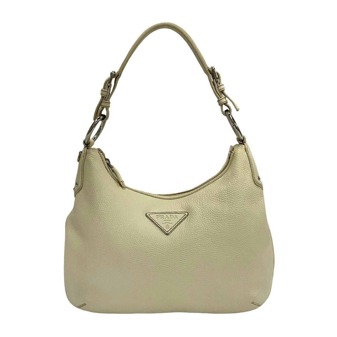 PRADA Shoulder Bag leather white