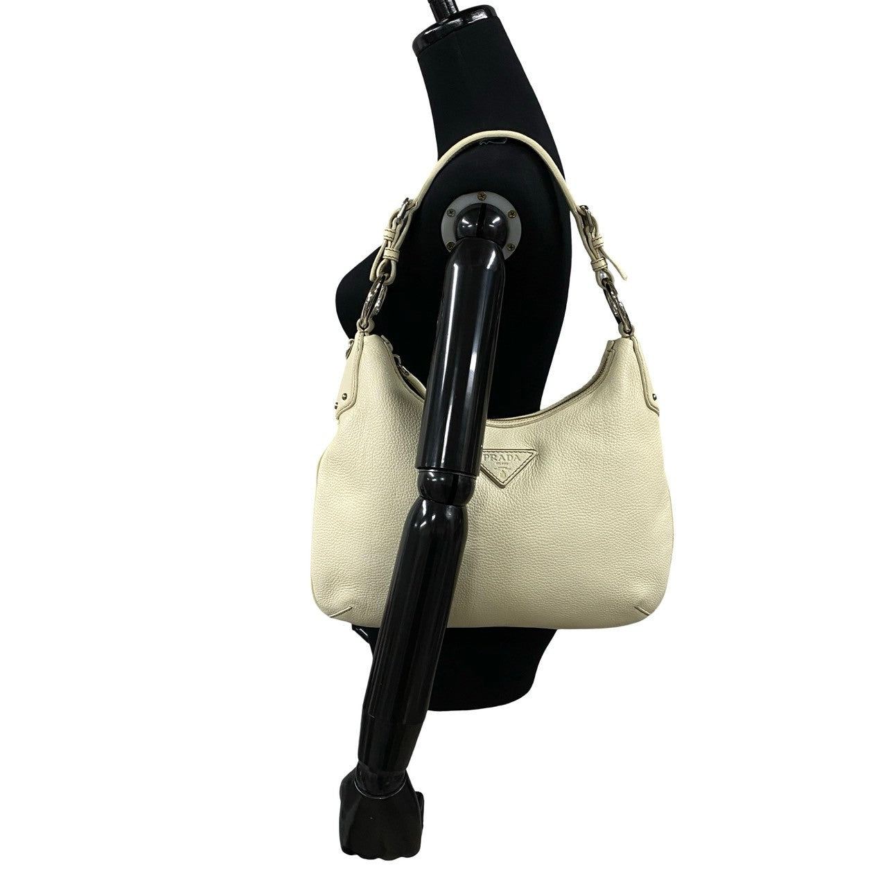 PRADA Shoulder Bag leather white