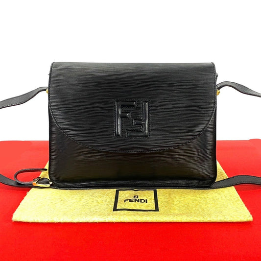 FENDI Shoulder Bag leather black