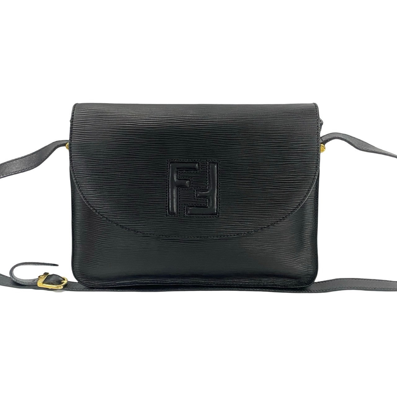 FENDI Shoulder Bag leather black