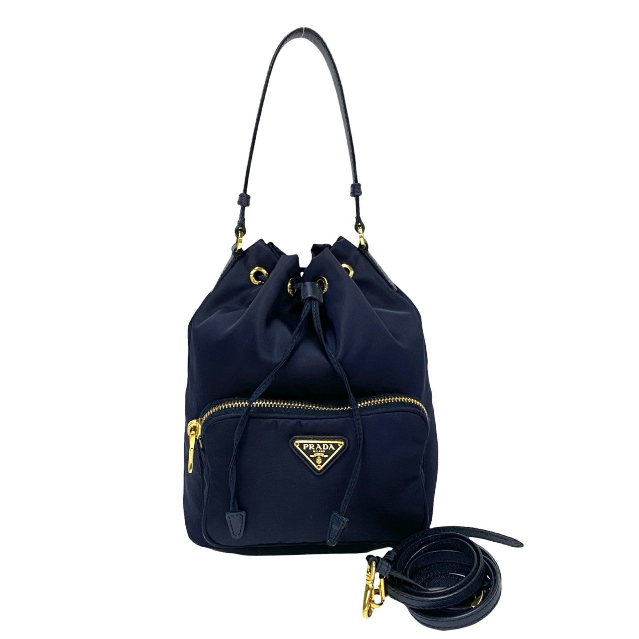 PRADA Shoulder Bag Nylon Navy