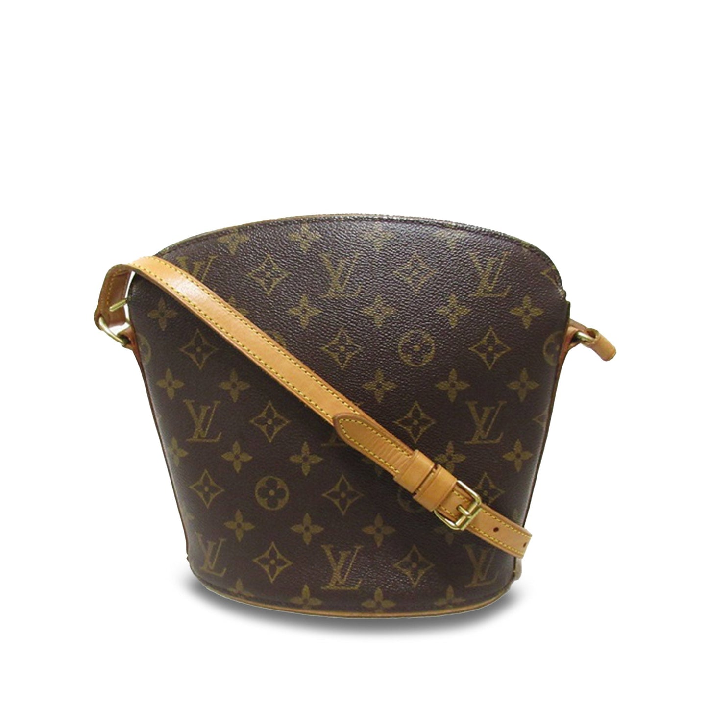 Brown Louis Vuitton Monogram Drouot Crossbody Bag