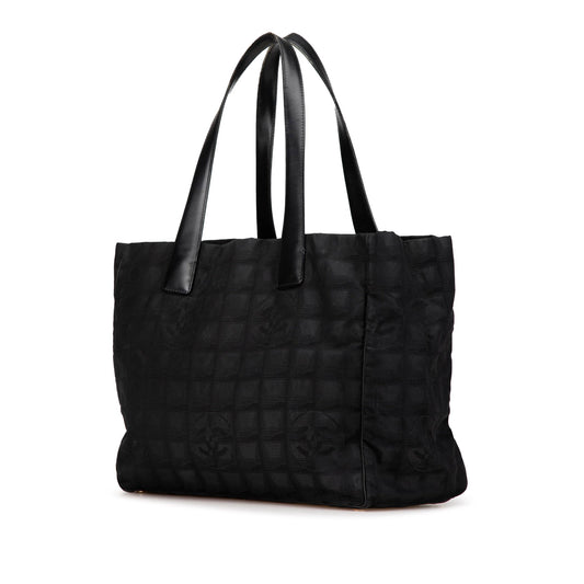 Black Chanel New Travel Line Nylon Tote