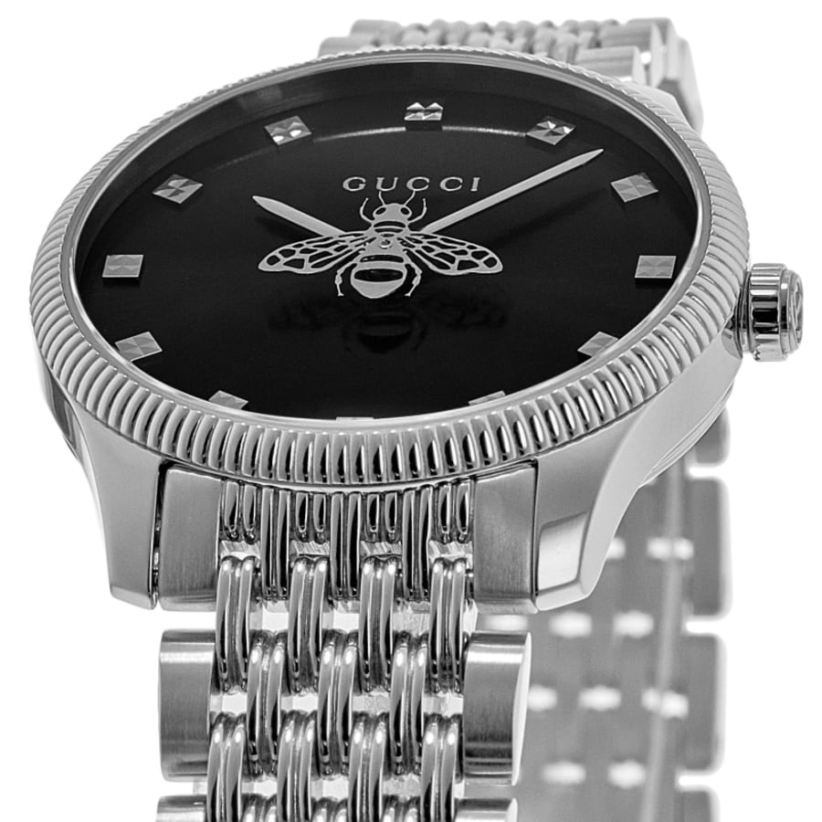 Gucci G-Timeless Black Dial Steel Women's Watch