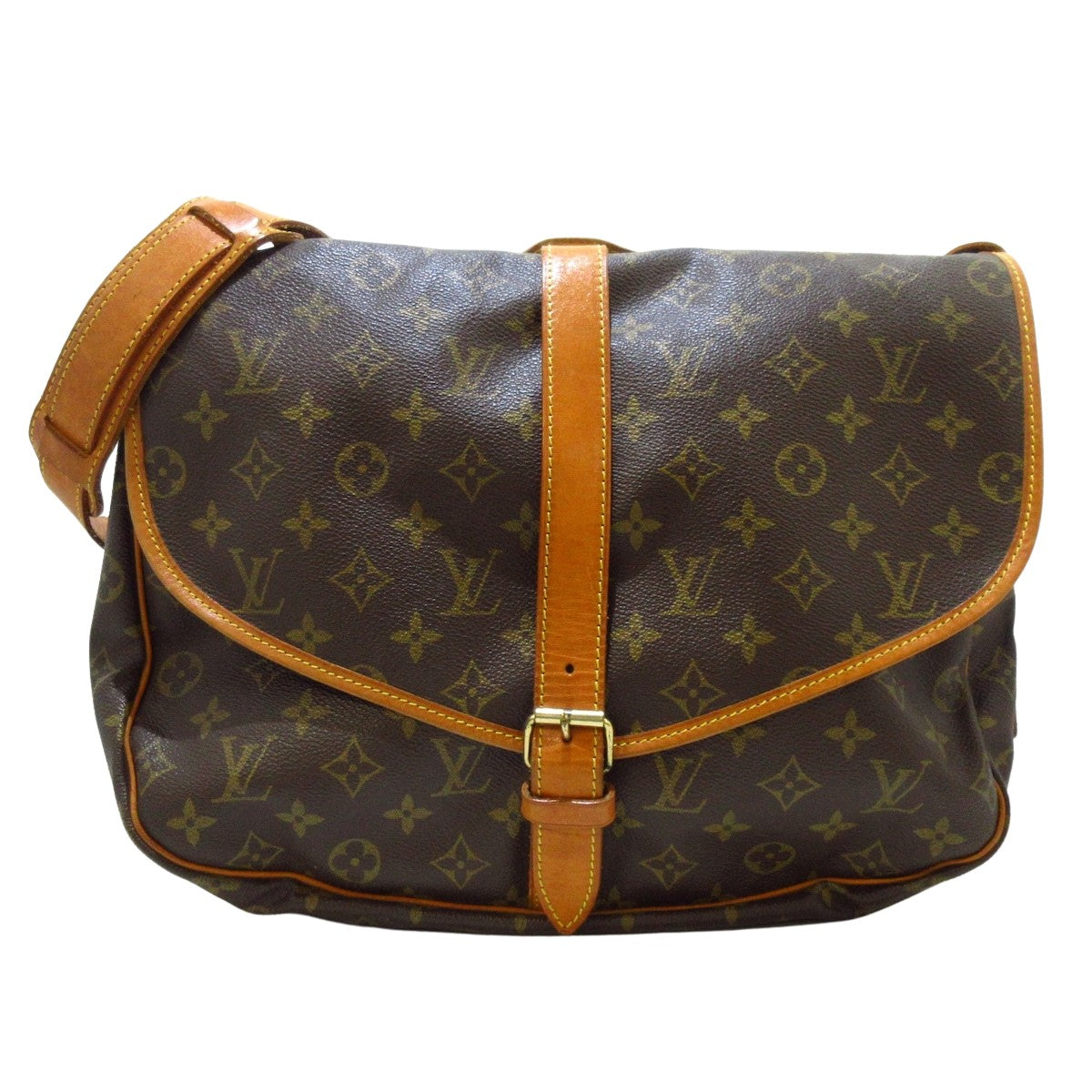 Louis Vuitton Saumur 35  Canvas Shoulder Bag ()