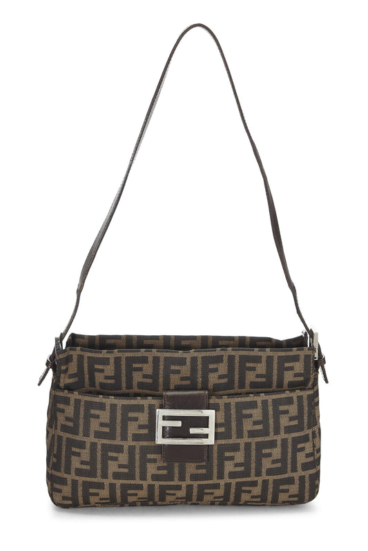 Fendi,  Brown Zucca Canvas Shoulder Bag, Brown