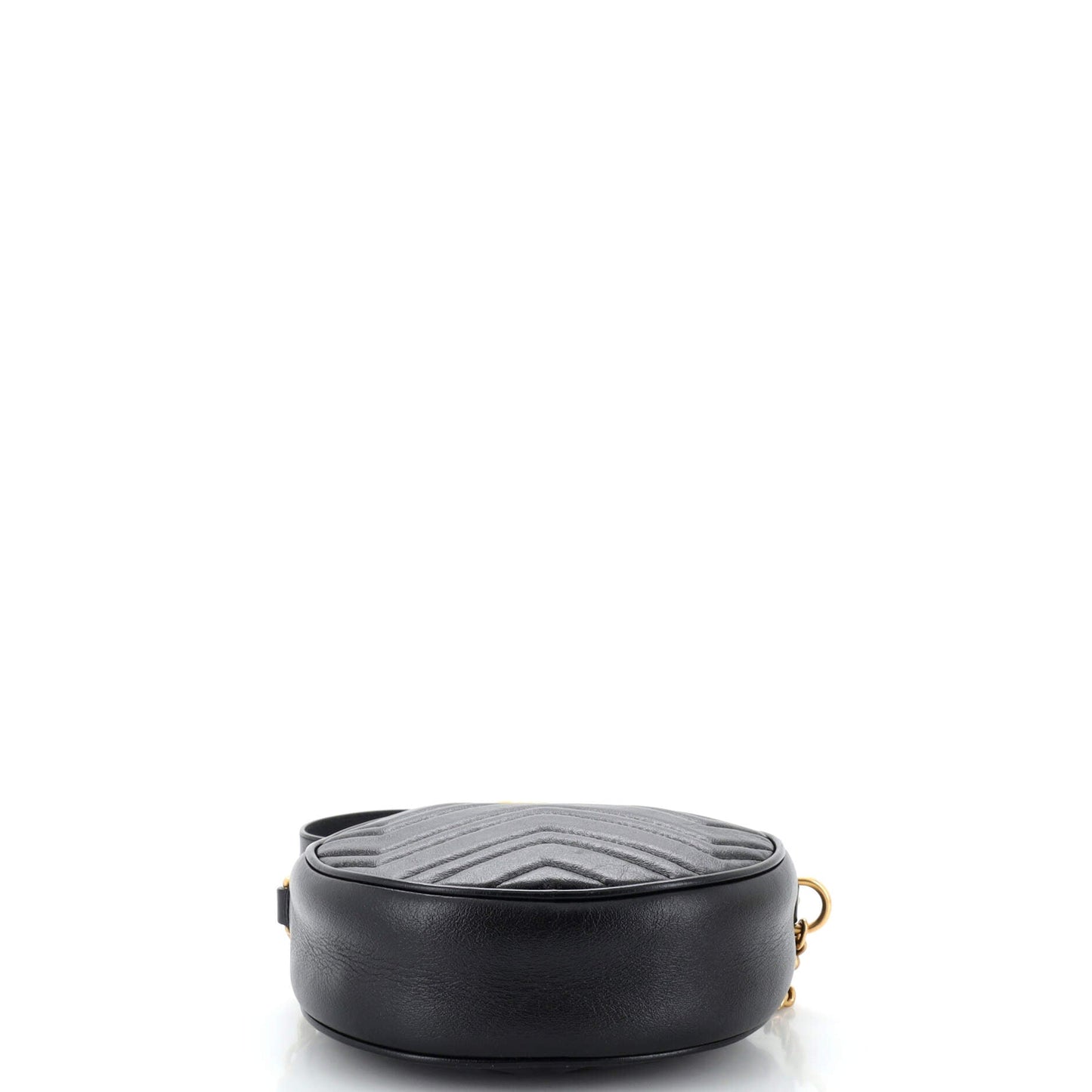 GG Marmont Round Shoulder Bag Matelasse Leather Mini