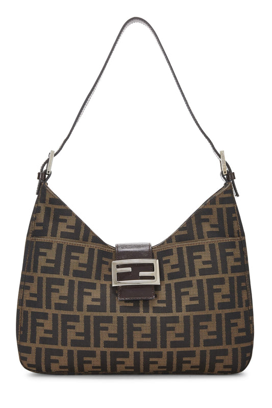 Fendi,  Brown Zucca Canvas Shoulder Bag, Brown