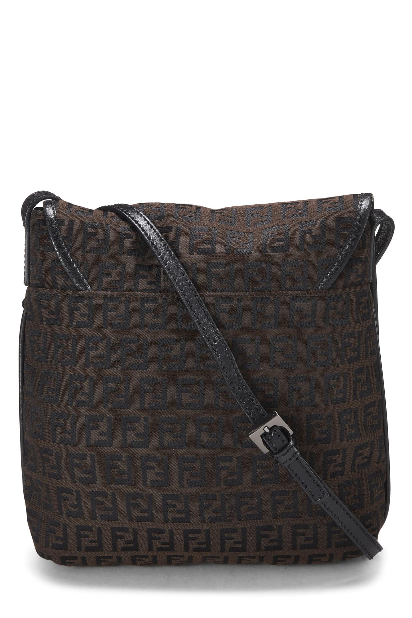 Fendi,  Brown Zucchino Canvas Crossbody Small, Brown