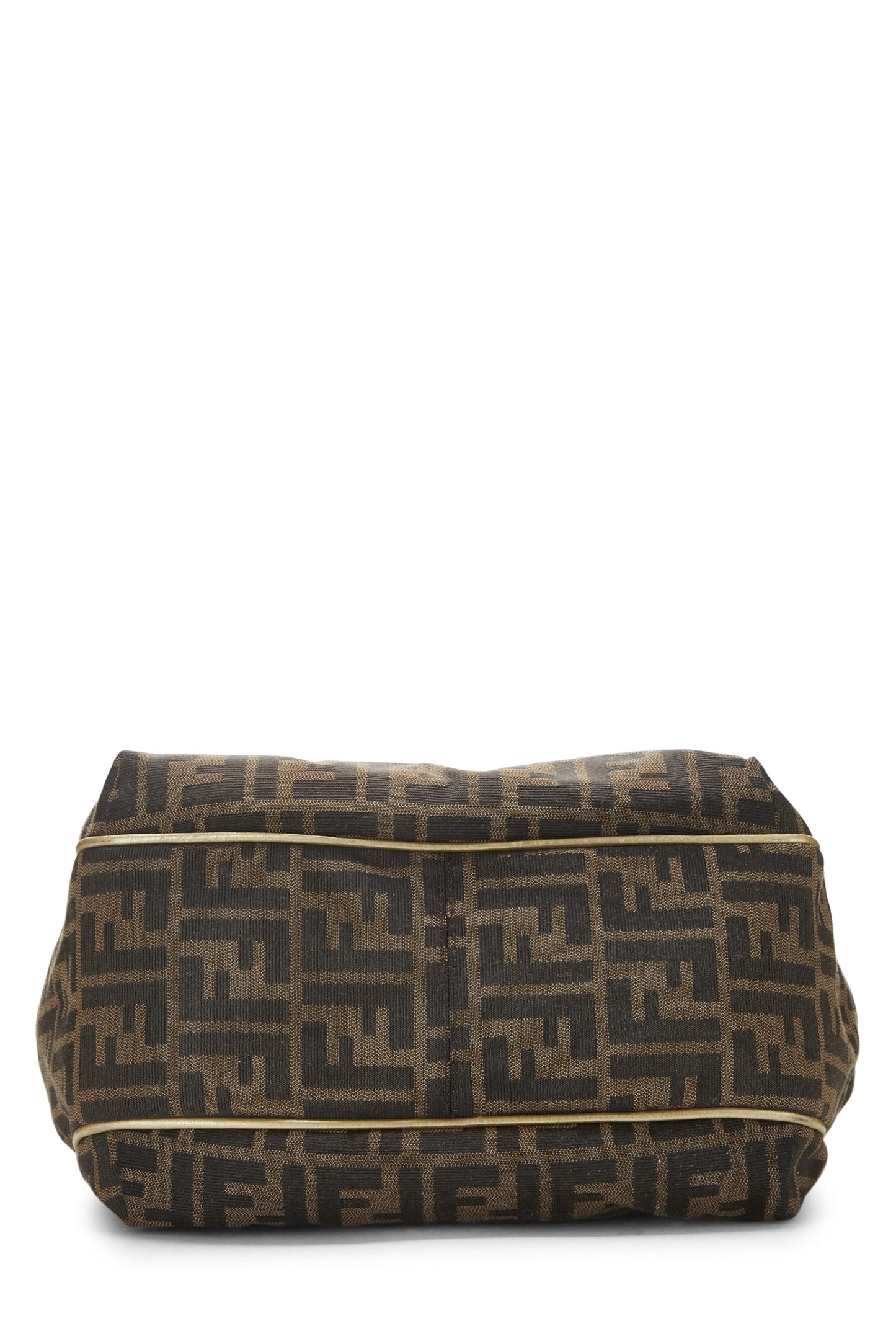 Fendi,  Gold Zucca Canvas Shoulder Bag, Gold