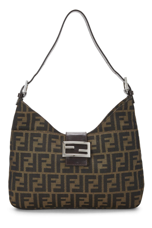 Fendi,  Brown Zucca Canvas Shoulder Bag, Brown