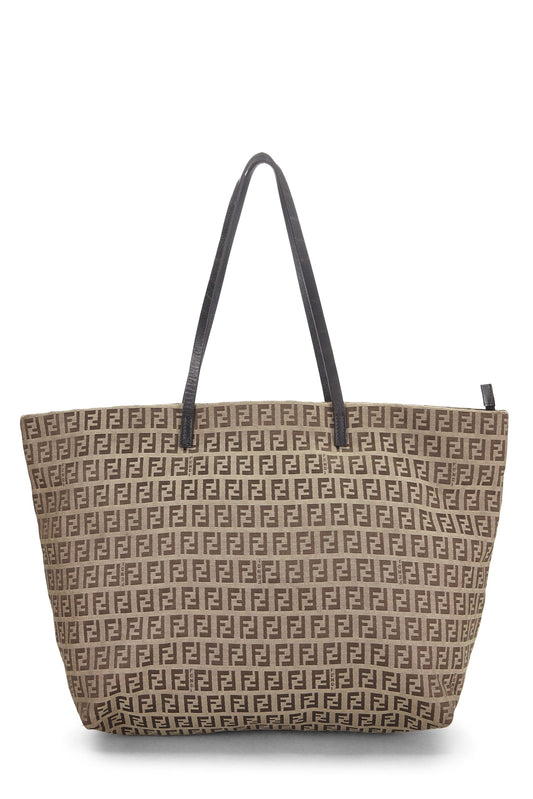 Fendi,  Brown Zucchino Roll Tote, Brown