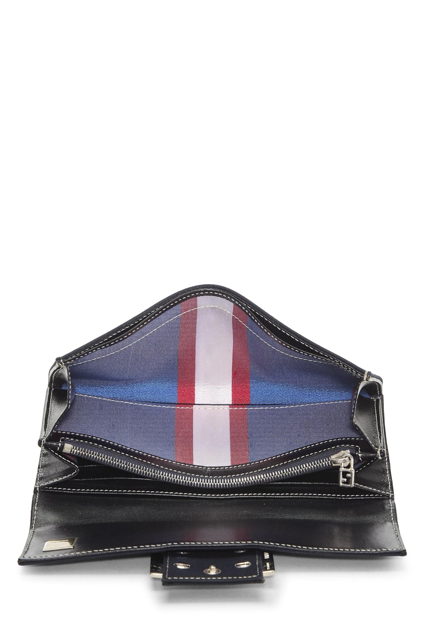 Fendi,  Navy Canvas Long Wallet, Navy