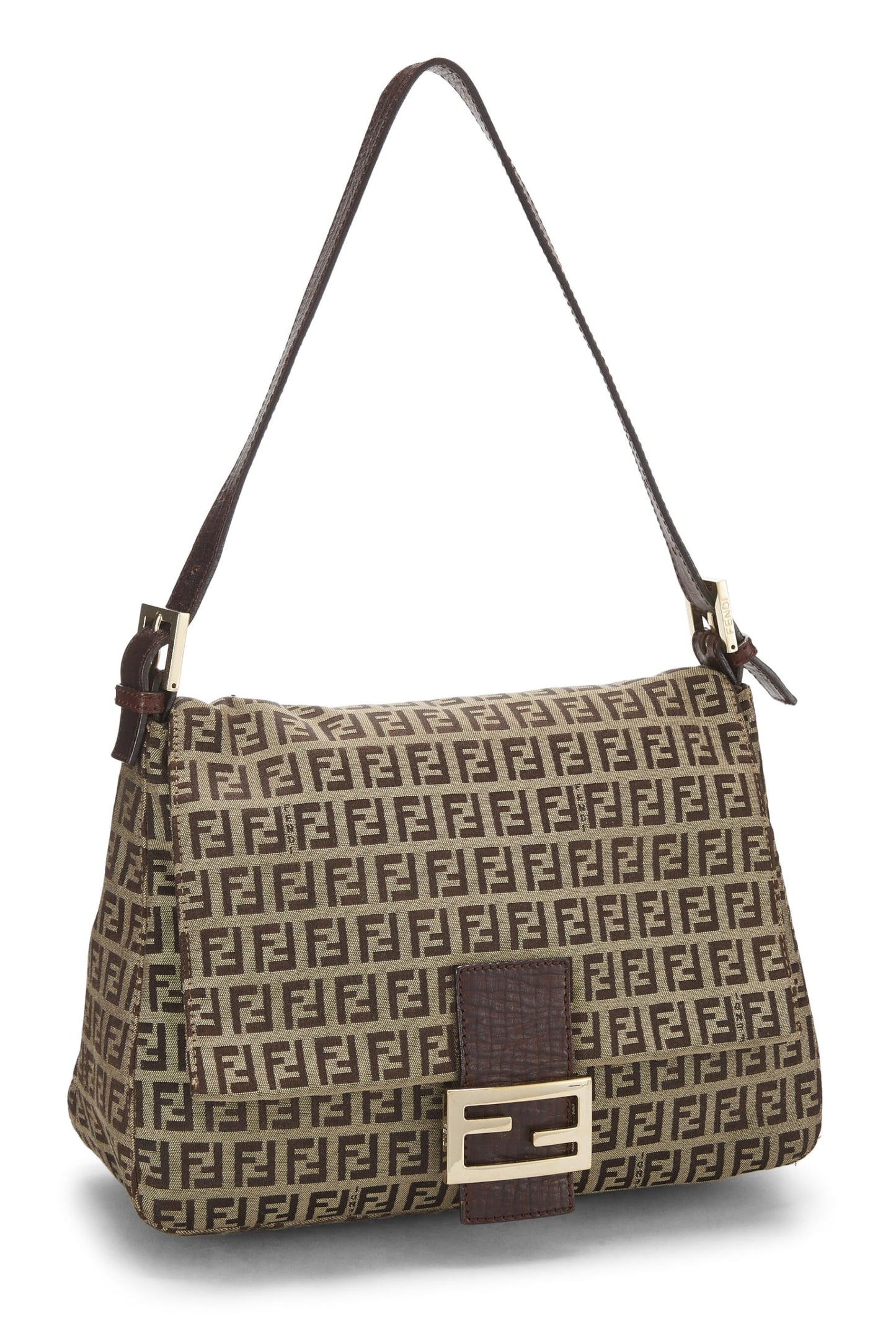 Fendi,  Brown Zucchino Canvas Mama, Brown