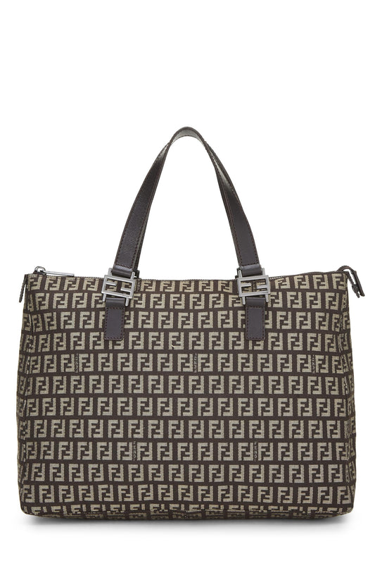 Fendi,  Brown Zucchino Canvas Tote, Brown