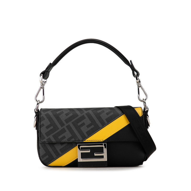 FY ZUCKA MANMABACKET HANDBAG HANDBAG HANDBAG 2WAY BLACK YELLOW LEADER LADY FENDI PING MARKET