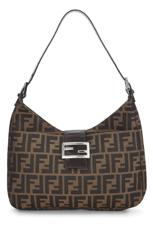 Fendi,  Brown Zucca Canvas Shoulder Bag, Brown