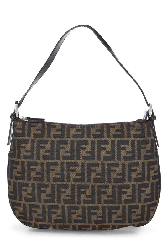 Fendi,  Brown Zucca Canvas Shoulder Bag, Brown