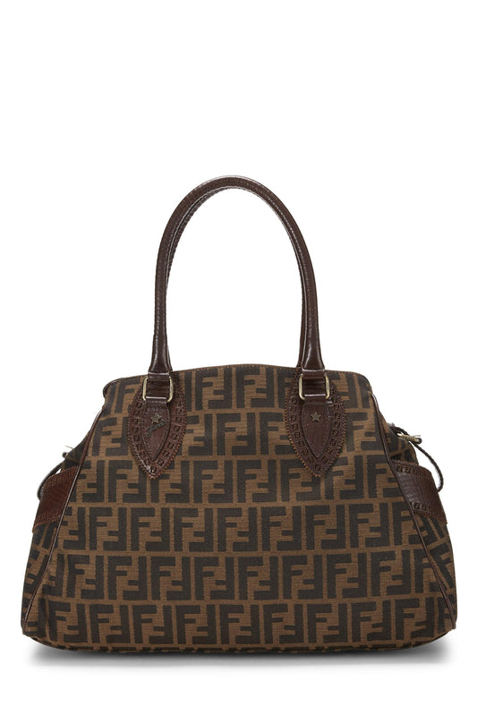 Fendi,  Brown Zucca Velour Bag Du Jour Small, Brown