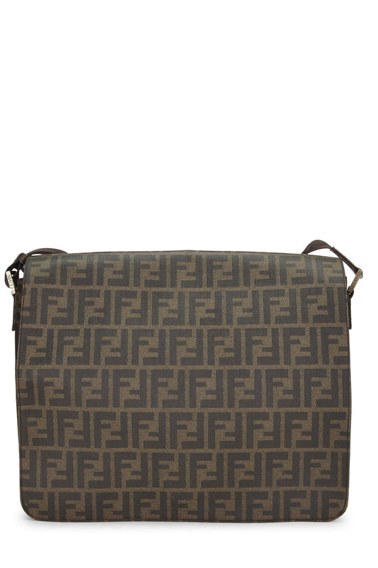 Fendi,  Brown Zucca Coated Canvas Messenger Large, Brown