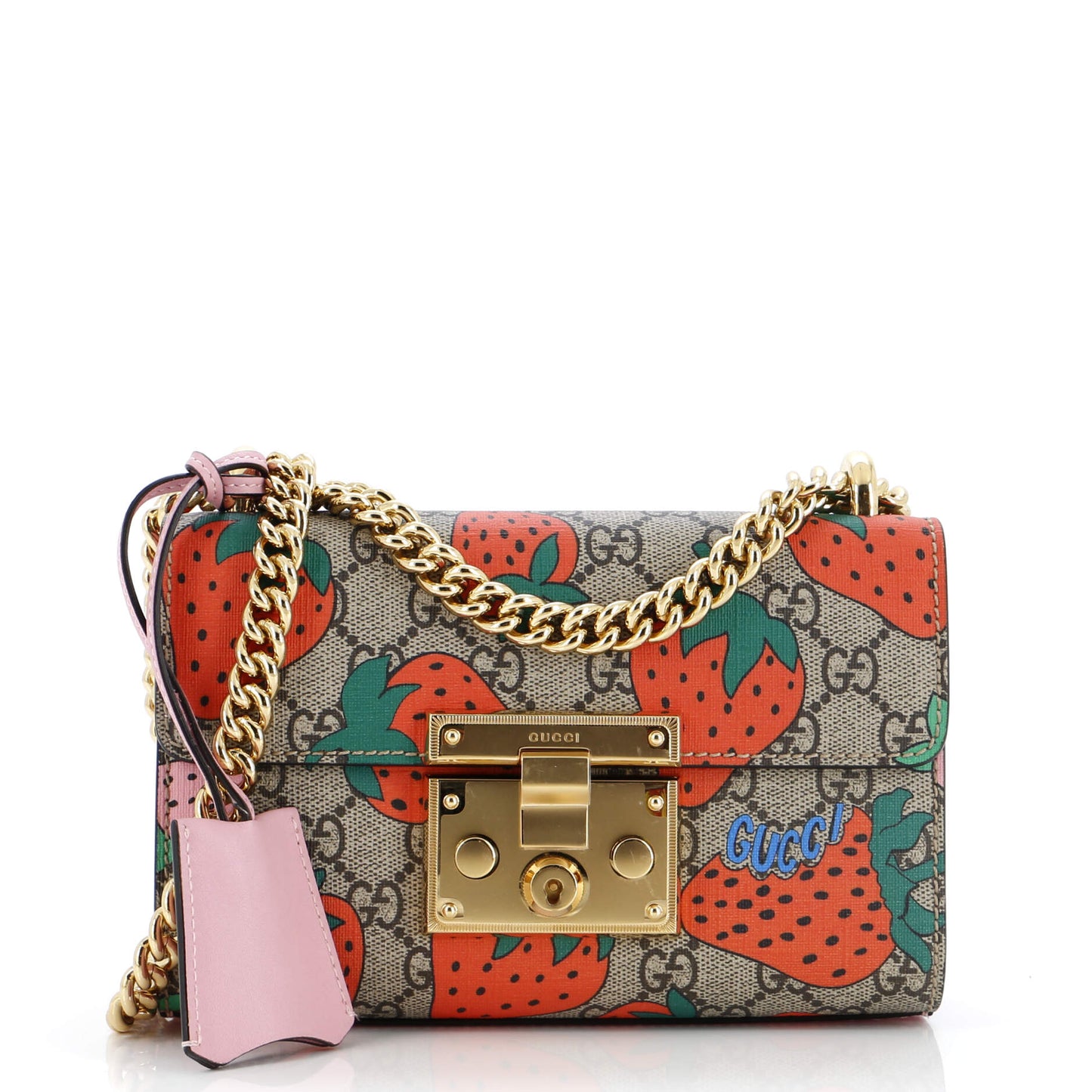 Padlock Shoulder Bag Printed GG Coated Canvas Small