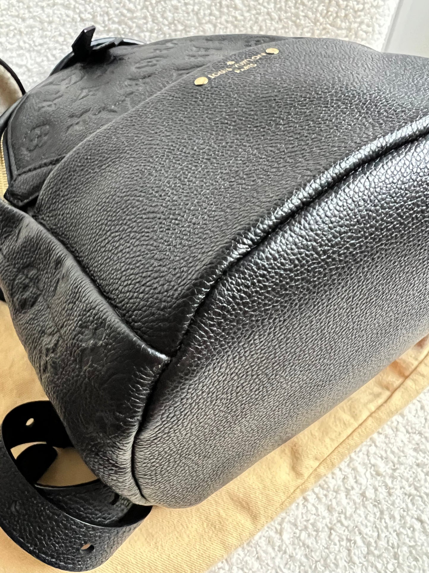 Louis Vuitton Sarbonne Backpack Black Empreinte