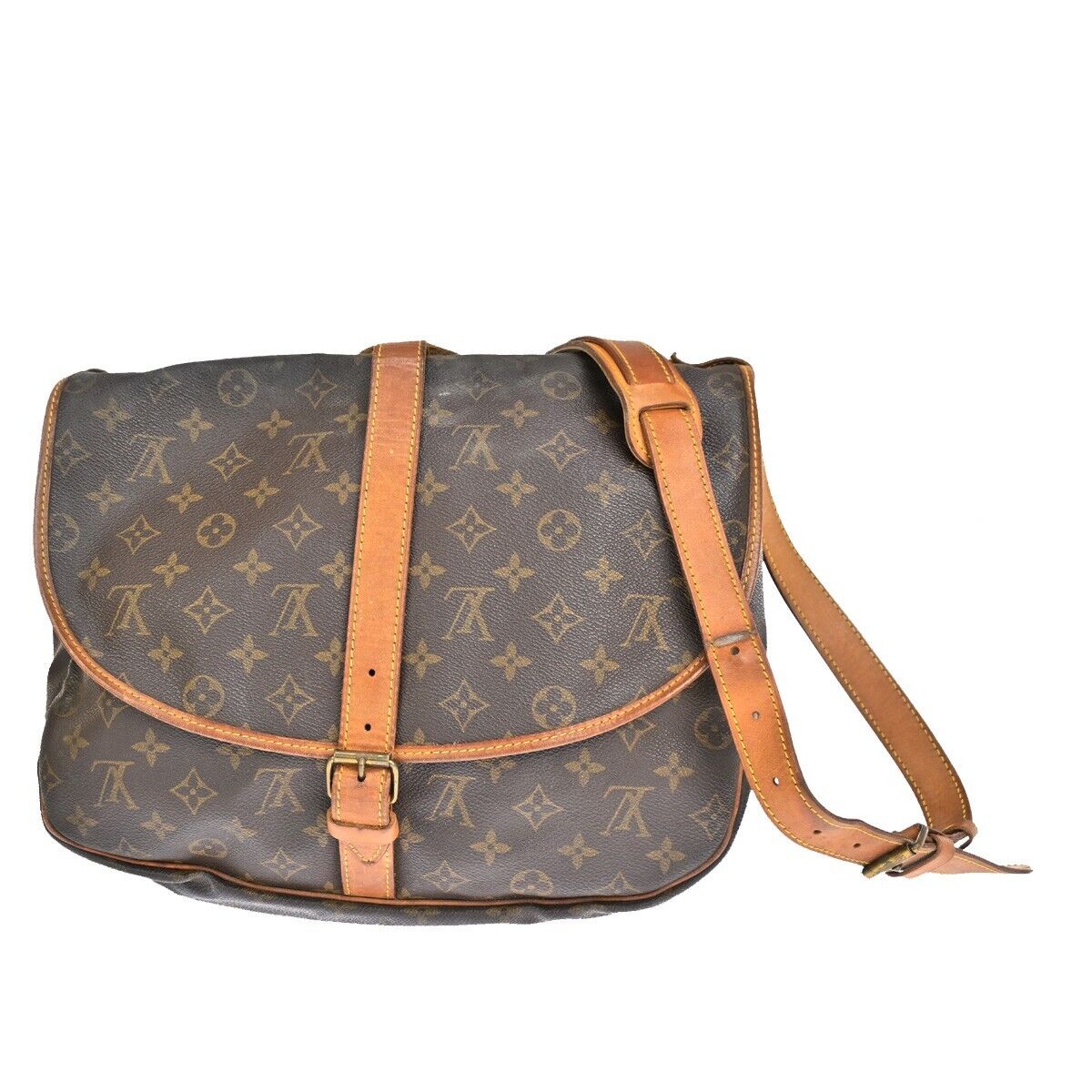 Louis Vuitton Saumur 35  Canvas Shoulder Bag ()