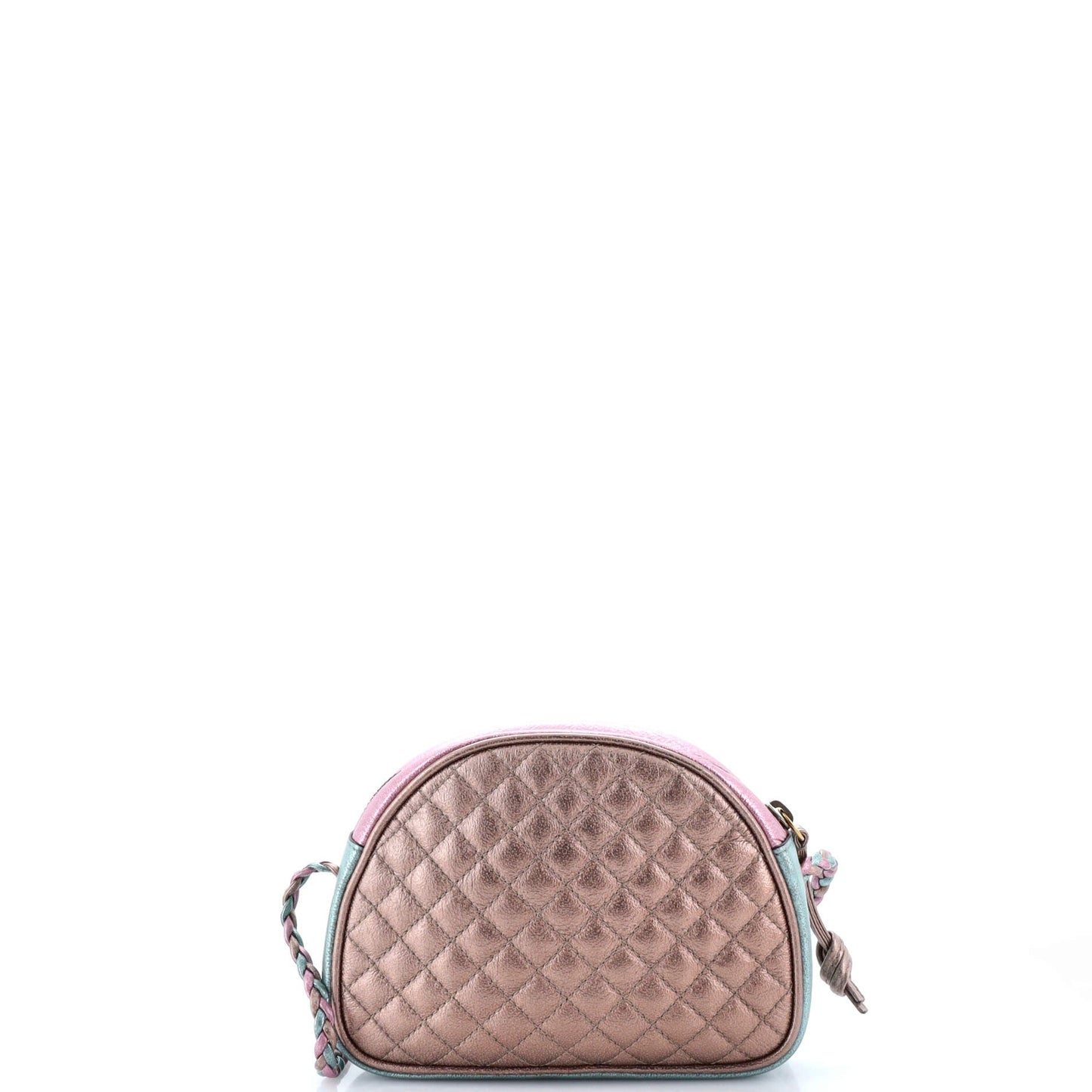 Trapuntata Camera Shoulder Bag Quilted Laminated Leather Mini