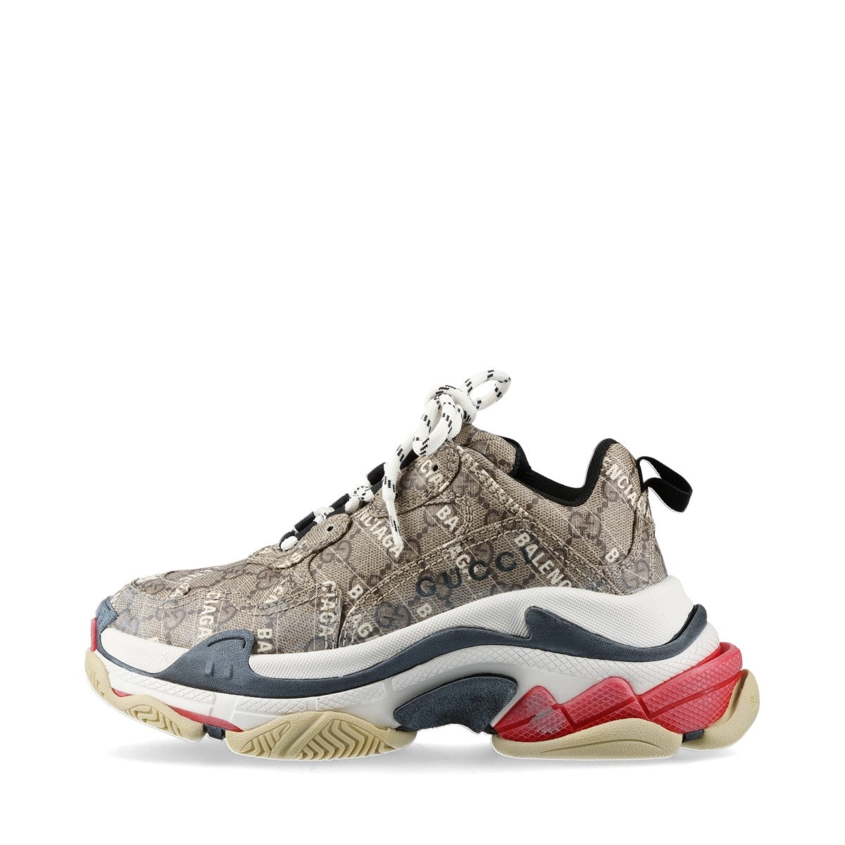 Gucci x Balenciaga Triple S PVC x Leather Sneaker 23cm  Multicolor 677192 The Hacker Project Box Saving Bag