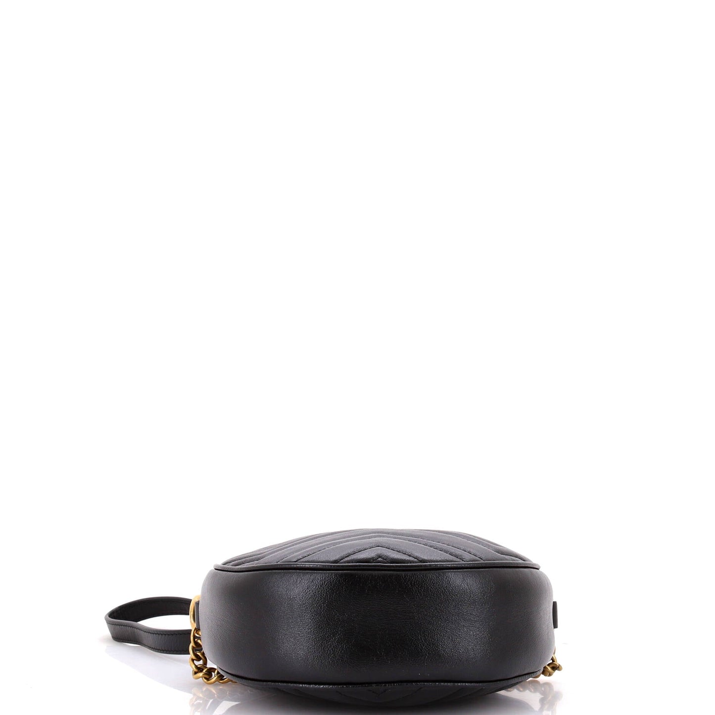 GG Marmont Round Shoulder Bag Matelasse Leather Mini